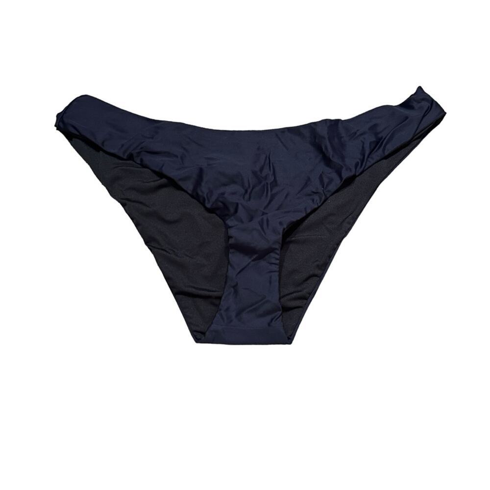 J. Crew Curved-Waist Cheeky Bikini Bottom in Navy‎ Blue Sz XXL NEW